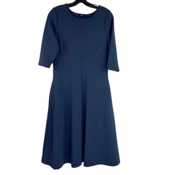 Betabrand Ready Set Go Navy Blue Dress. - Picture 2 of 7